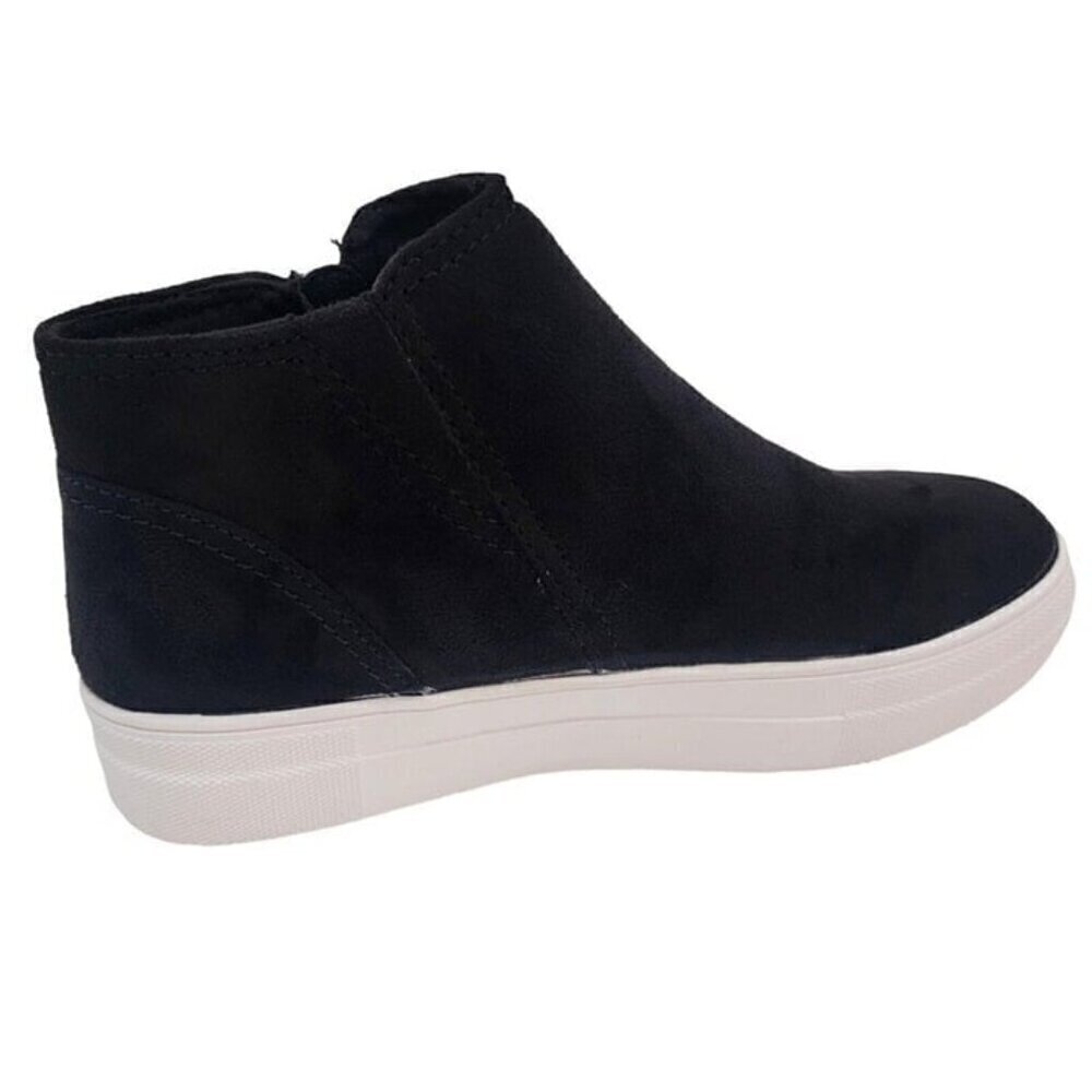 BUY ONE GET ONE FREE Soda Route Black Faux Suede  High Top Sneaker Side Zipper - Picture 6 of 6